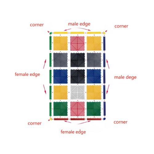 Pardoseala modulara ventilata 40x40x1,8cm Culoare Magenta [8]