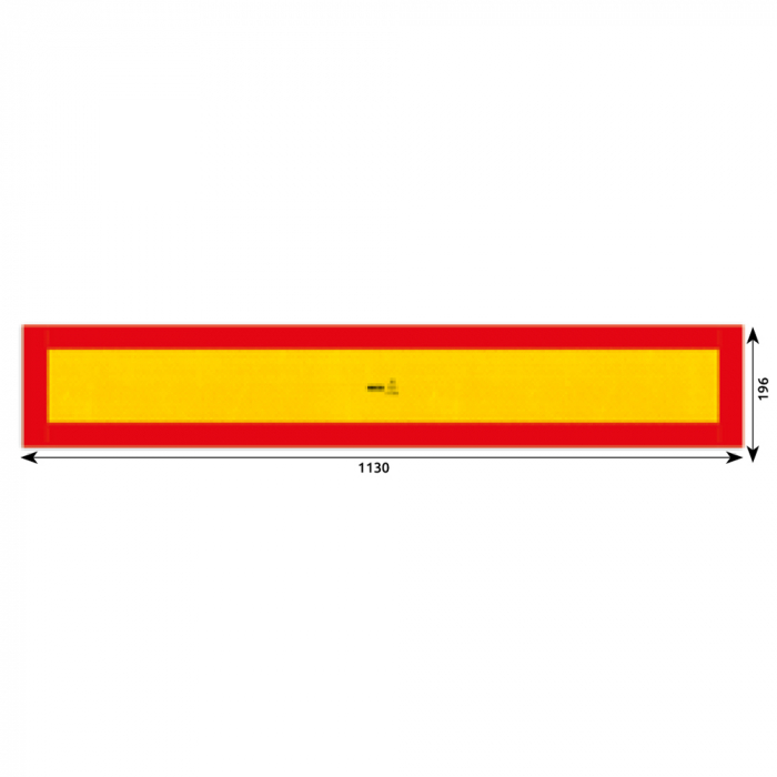 Placa Reflectorizanta Galben/ Rosu 1130X196 Mm Suport Aluminiu Hico [1]