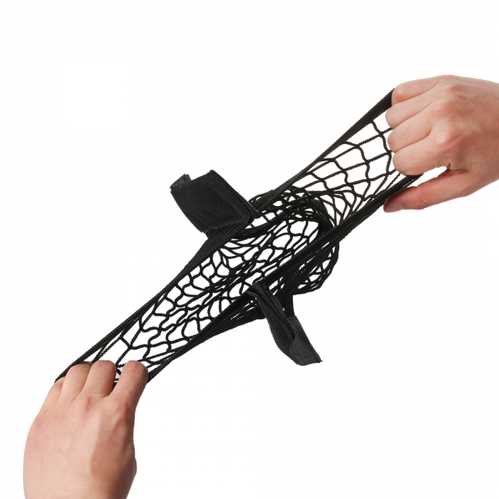 Plasa elastica, organizator portbagaj tip buzunar 38cm x 25cm cu 2 benzi autoadezive cu velcro pentru auto si uz casnic [6]