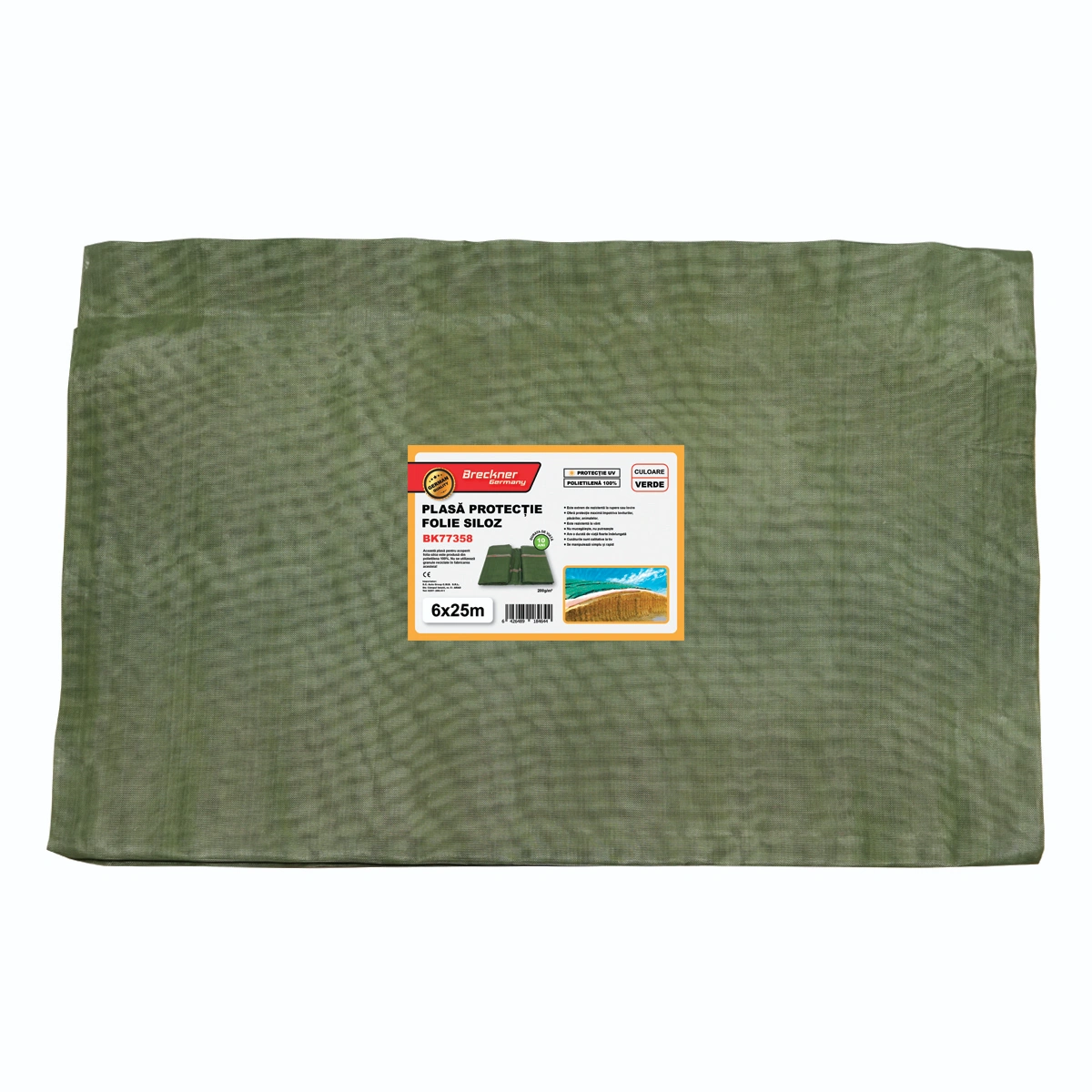 Plasa/prelata protectie pentru folie siloz verde 6x25m  (Garantie 10ani) [2]