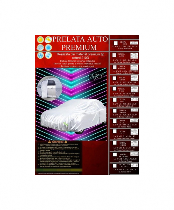 Prelata Auto PREMIUM pentru Microbuz/Mercedes Vito -V,VW T5,T6 (537x200x197cm) [3]