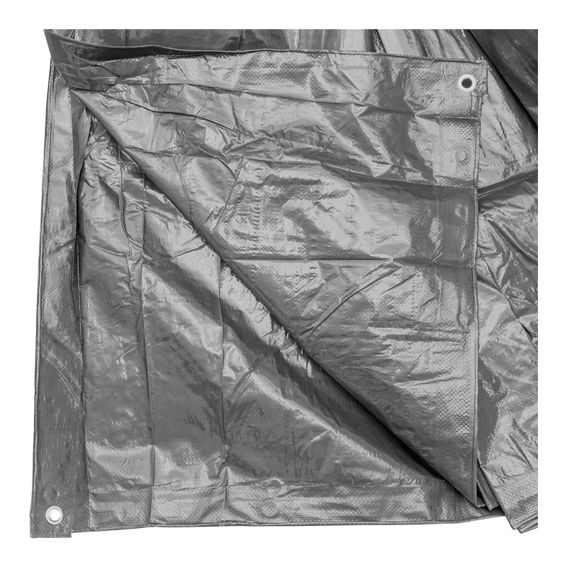 Prelata cu ochiuri de prindere 160g/m2 gri 10x12,5m [2]
