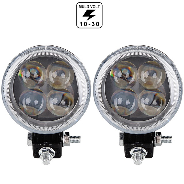 Proiector LED  12W  6000K SPOT 4D cu angel eyes 12/24V [2]