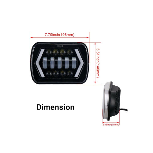 Proiector LED 39W DRL cu 2 faze 12V cu functie de semnalizare [4]