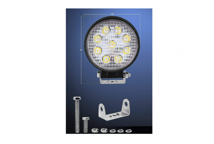 Proiector LED Auto  cu lumină difuză FLOOD, 12V 24V, subțire (Slim), 27W [3]