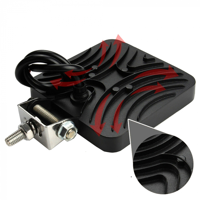 Proiector LED Auto Offroad, 48W, 12V-24V, 1800 Lumeni, Patrat, Spot Beam 30° [3]