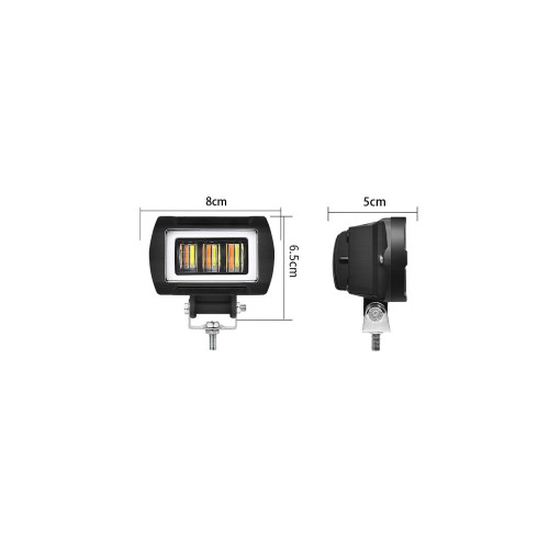 Proiector LED cu angel eyes DRL alb 1000lm [2]