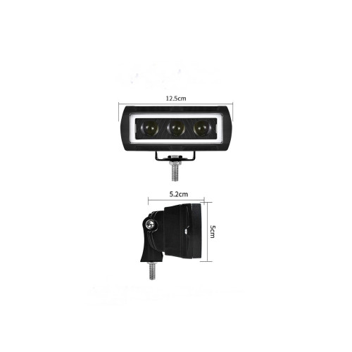 Proiector LED cu angel eyes DRL alb 1000lm [5]