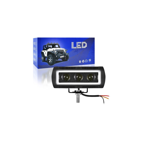Proiector LED cu angel eyes DRL alb 1000lm [4]