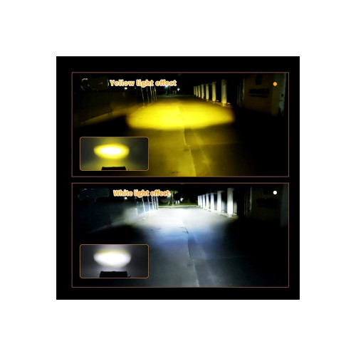 Proiector LED cu angel eyes DRL alb 1000lm [6]