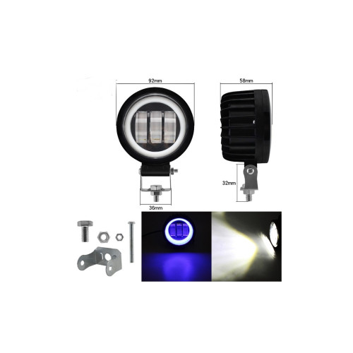 Proiector LED cu Angel Eyes DRL lumina alba 30W [3]