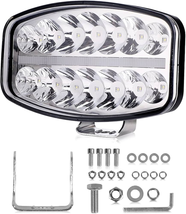 Proiector LED Halogen 10 inch cu DRL alb/portocaliu 12-24V, 80W, 4000 lm, Certificat E9 [2]