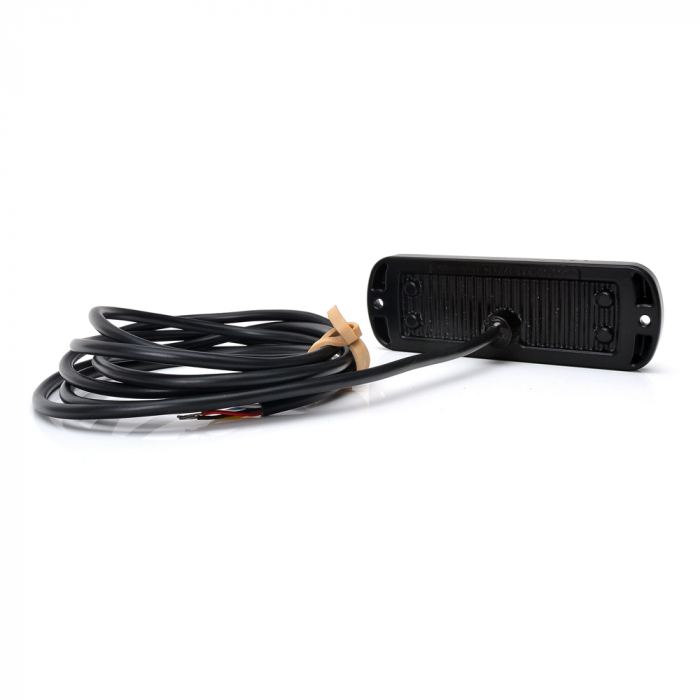 Proiector Stroboscopic Led Portocaliu 1469 W218 Cu Montare In Grila, 2 Faze Flash, 12V-24V, 21W [6]