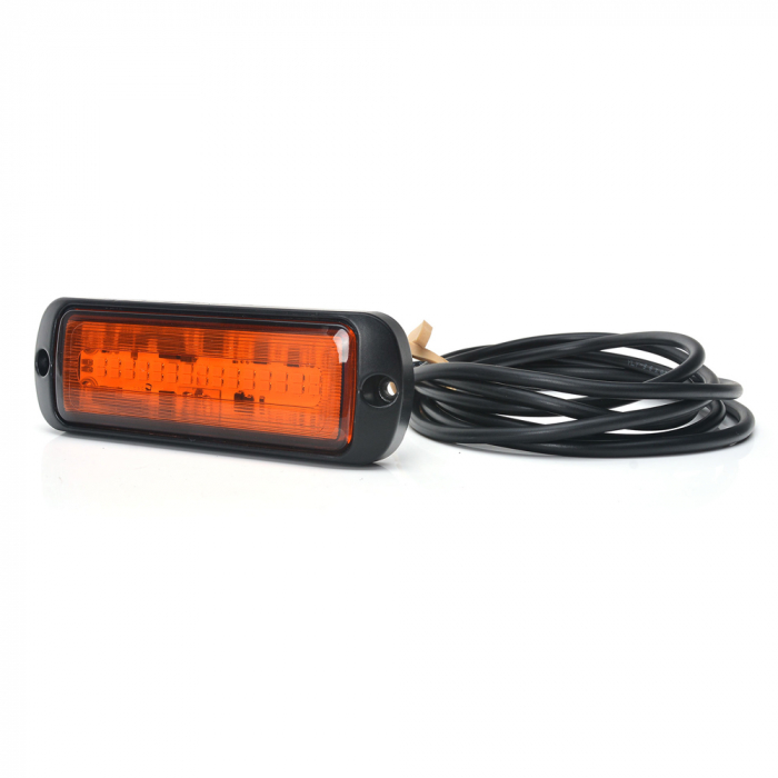 Proiector Stroboscopic Led Portocaliu 1469 W218 Cu Montare In Grila, 2 Faze Flash, 12V-24V, 21W [3]