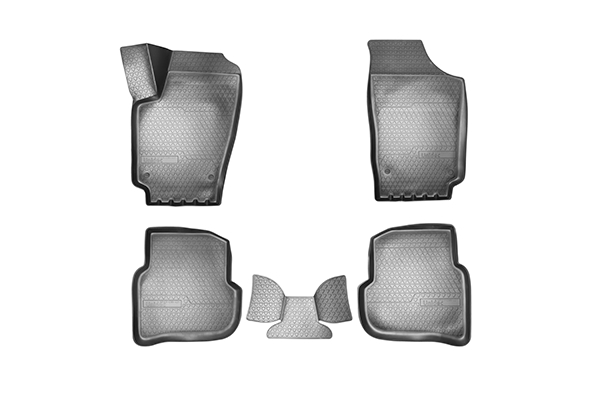 Covorase auto cauciuc tip tavita VOLKSWAGEN POLO (2010-2018) - 5 PCS [2]