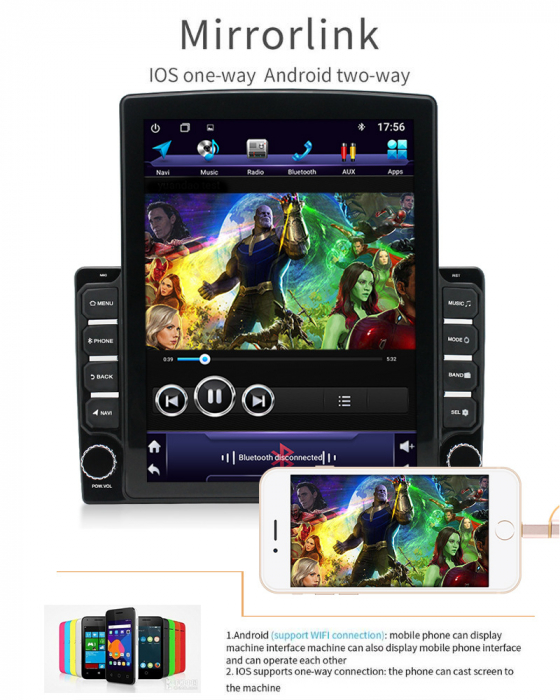 Radio MP3, MP5 Player 2DIN ANDROID 9.7″ /ecran tip Tesla style 12V /2+32G [3]