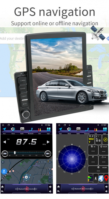 Radio MP3, MP5 Player 2DIN ANDROID 9.7″ /ecran tip Tesla style 12V /2+32G [19]