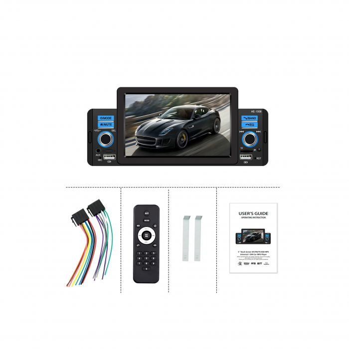 Radio MP3, MP5 Video Player 1DIN cu bluetooth si mirrorlink 7inch 12V [2]
