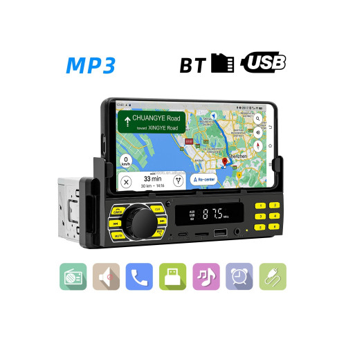 Radio MP3 player 12V cu Bluetooth si suport de telefon [2]