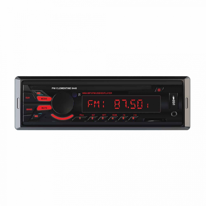 Radio Mp3 Player Auto Pni Clementine 8440, 4X45W, 12V, 1 Din, Cu Sd, Usb, Aux, Rca [2]