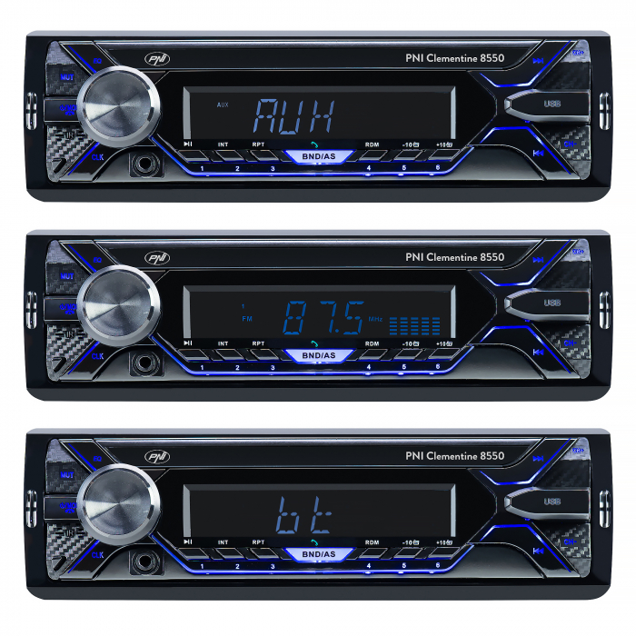Radio Mp3 Player Auto Pni Clementine 8550Bt, Fata Detasabila, 4X45W, 12V, 1 Din, Cu Sd, Usb, Aux, Rca [5]