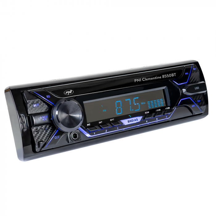 Radio MP3 player auto PNI Clementine 8550BT, fata detasabila, 4x45w, 12V, 1 DIN, cu SD, USB, AUX, RCA [2]