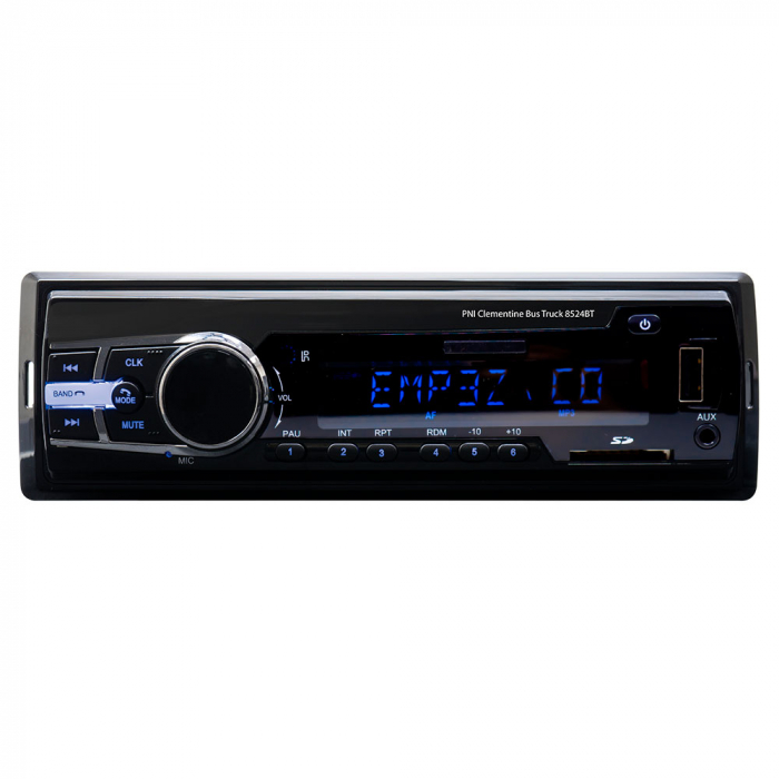 Radio MP3 player auto PNI Clementine Bus Truck 8524BT RDS 4x45w 12V/24V 1 DIN cu SD, USB, AUX, RCA si Bluetooth [9]
