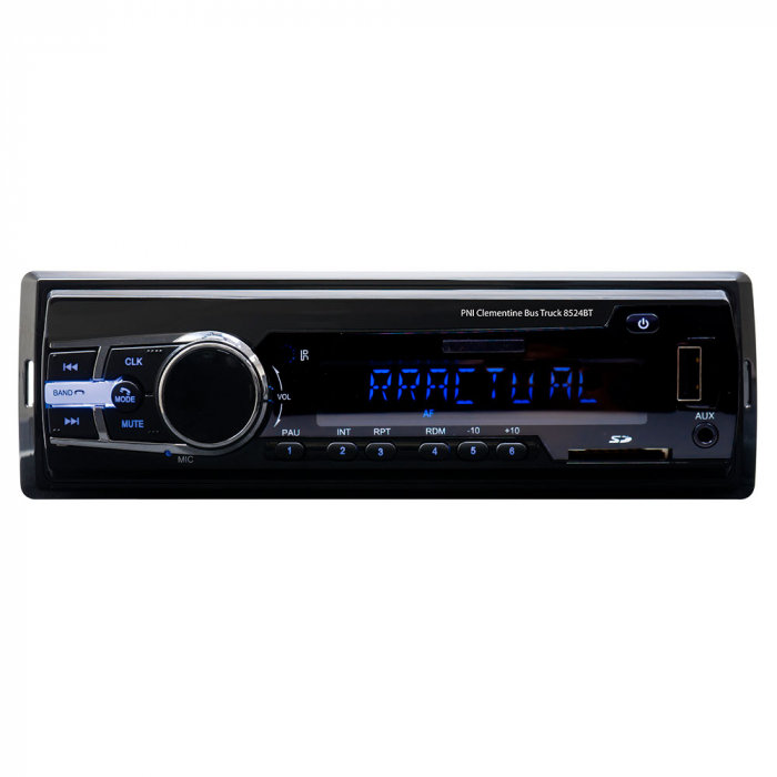 Radio Mp3 Player Auto Pni Clementine Bus Truck 8524Bt Rds 4X45W 12V/24V Cu Sd, Usb, Aux, Rca Si Bluetooth [2]