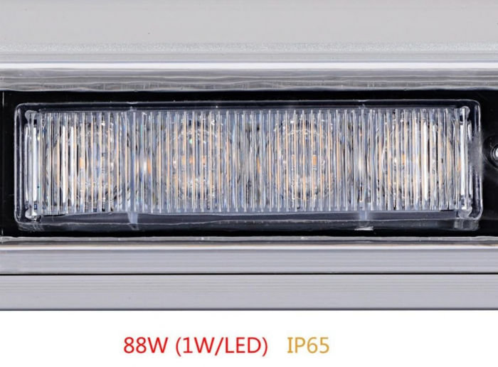 Rampa luminoasa girofar 12-24V cu lumina galben portocaliu 1200x215x130mm [7]