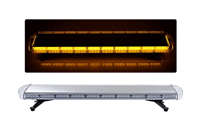 Rampa luminoasa girofar 12-24V cu lumina galben portocaliu 1200x215x130mm [6]