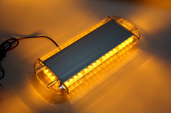 Rampa luminoasa girofar 12-24V cu MAGNET lumina galbena 55cm 10 MODULE [9]