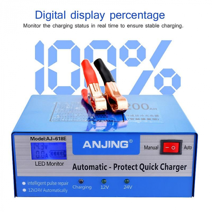 Redresor acumulatori camioane auto moto 12V-24V, tensiune de intrare 130-250V [3]