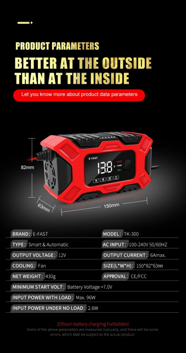 Redresor incarcator auto moto cu ecran LCD, reparare prin impulsuri și moduri de vară/iarnă 12V 6 Amp [18]