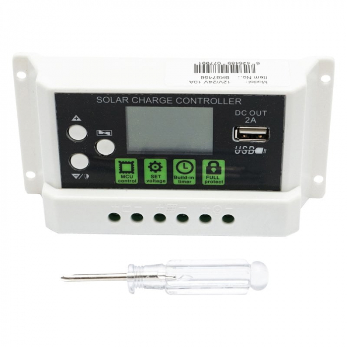 Regulator tensiune pentru panou solar 10A 12V/24V port USB 5V/2A [1]