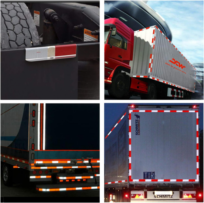 Rola banda reflectorizanta tip fagure alba/rosie 5.5 cm x 45.7 m [10]