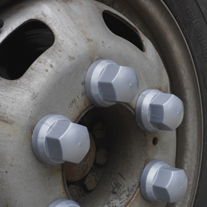 Set 10 Bucati Capac Plastic Pentru Prezon Roata Cu Indicator 32" Gri 41 Mm [4]