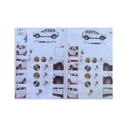 Set protectii aripa si bandouri usa compatibil Dacia Duster I 2010-2017 [12]