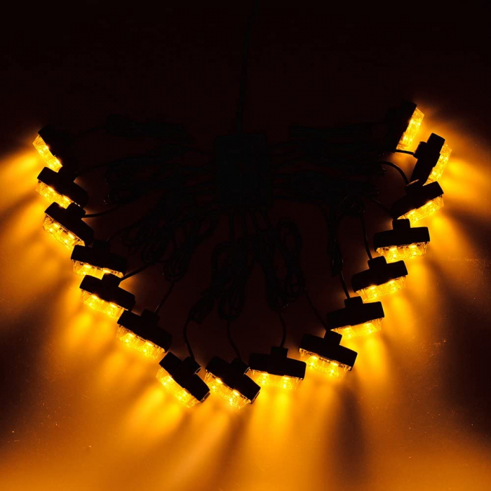 Set 16 stroboscoape cu 2 LED-uri, lumina galbena 12V [5]