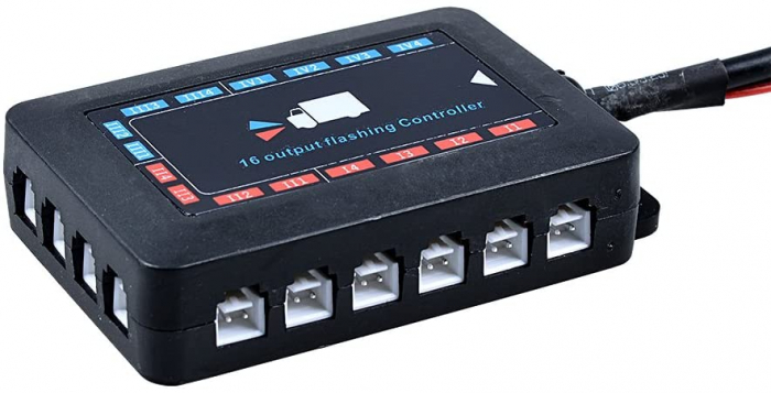 Set 16 stroboscoape cu 2 LED-uri, lumina galbena 12V [6]