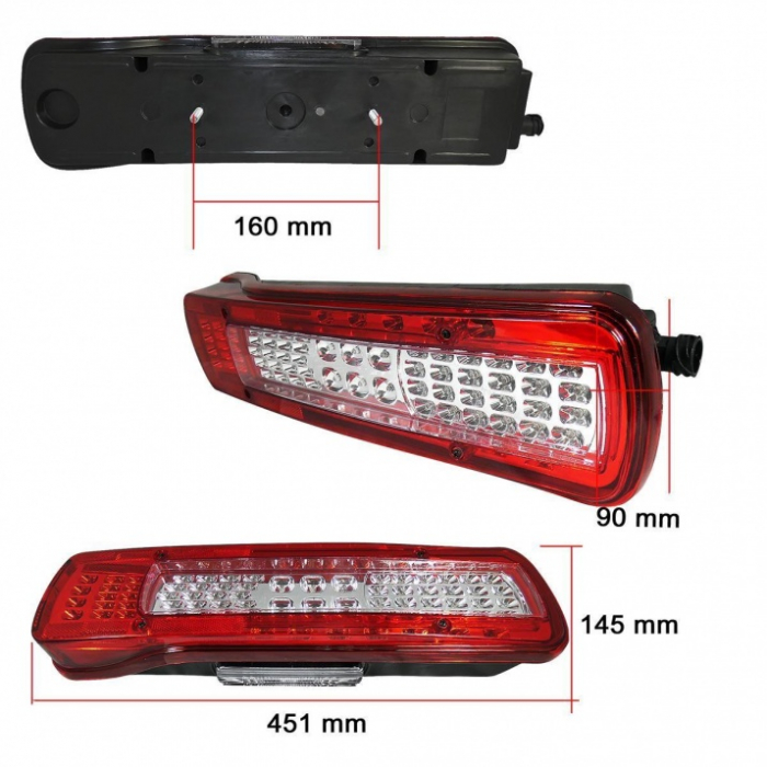 Set 2 Auto LED Lampi Spate Stanga Si Dreapta, LED SMD, 24V, Compatibile Volvo FH4 2013+ [3]