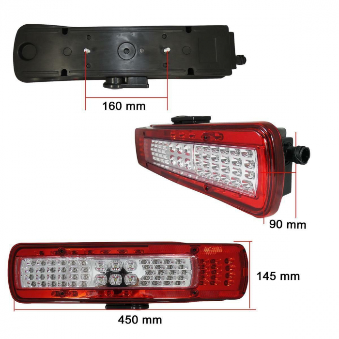 Set 2 Auto LED Lampi Spate Stanga Si Dreapta, LED SMD, 24V, Compatibile Volvo FH4 2013+ [4]