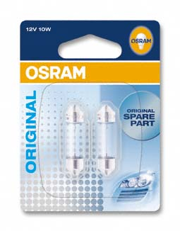 Set 2 Becuri 12V C10W Original Blister Osram [3]