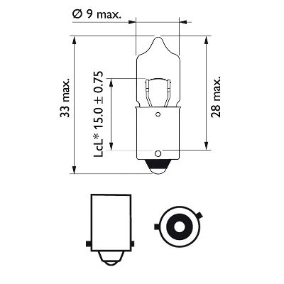 Set 2 Becuri 12V H6W Bax9S (Blister) Vision Philips [2]