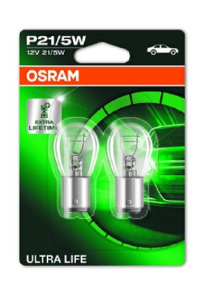 Set 2 Becuri 12V P21/5W Ultra Life Blister Osram [1]