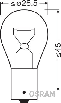 Set 2 Becuri 12V P21W Original Blister Osram [2]