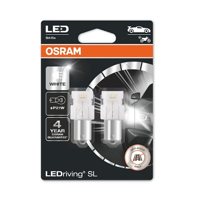 Set 2 Becuri Auxiliare Cu Led 12V (P21W) White 6000K Bli Osram [2]