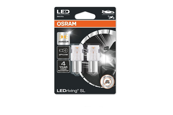 Set 2 Becuri Auxiliare Cu Led 12V (Py21W) Amber Bli Osram [1]