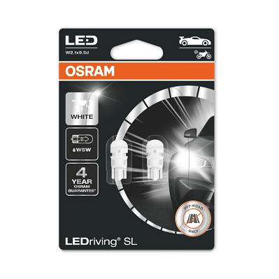 Set 2 Becuri Auxiliare Cu Led 12V (W5W) White 6000K Bli Osram [2]