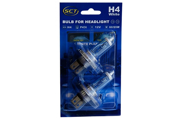 Set 2 Becuri Far H4 12V 60/55W P43T White Sct [1]
