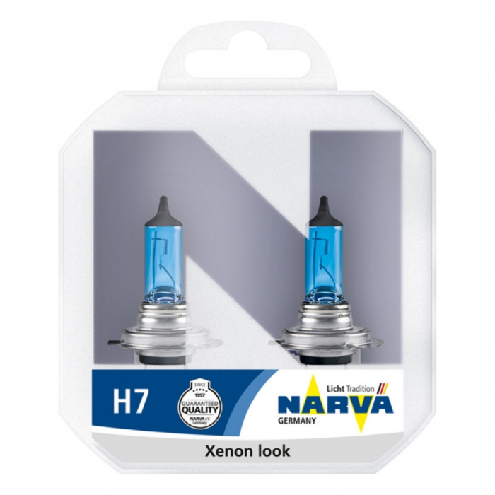 Set 2 Becuri Far H7 55W 12V Range Power White Narva [1]